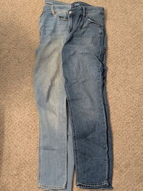Two Pairs Of Old Navy Women's Jeans — Light Blue & Dark Blue